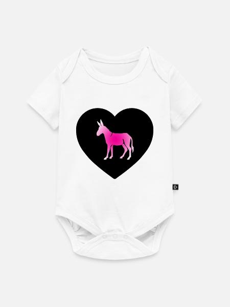 Esel - Baby Premium Kurzarmbody - Weiß