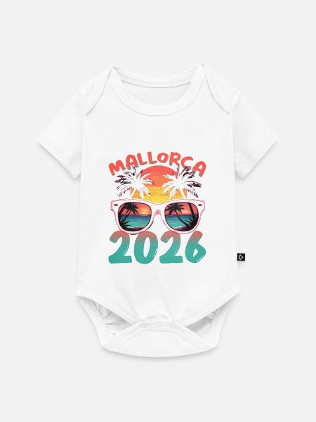 Mallorca 2026 - Baby Premium Kurzarmbody - Weiß