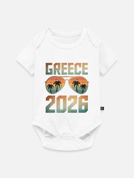 Greece 2026 - Baby Premium Kurzarmbody - Weiß
