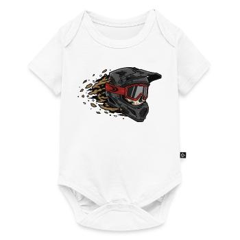 Skull Bicycle VTT VTT Conception de VTT - Body à manches courtes Premium Bébé - blanc - Devant