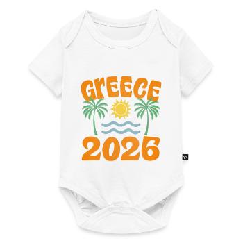 Greece 2026 - Baby Premium Kurzarmbody - Weiß - Vorne