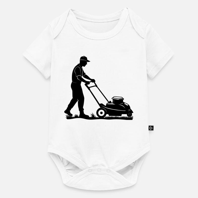 Tondeuse à gazon - Body à manches courtes Premium Bébé - blanc