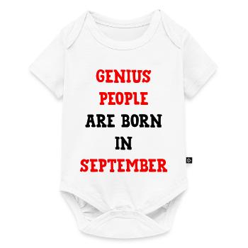 Cadeau Bébé Les Génies Naissent en Septembre - Body à manches courtes Premium Bébé - blanc - Devant