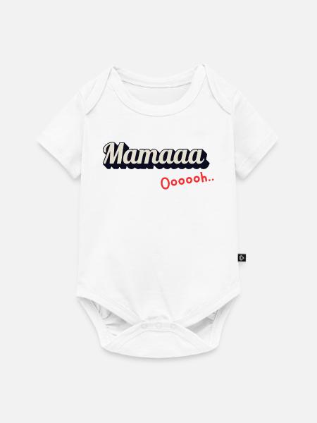 Mamaaa Ooooh - Baby Premium Kurzarmbody - Weiß