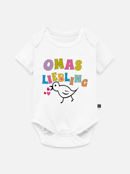 Omas Lieblings - Baby Premium Kurzarmbody - Weiß