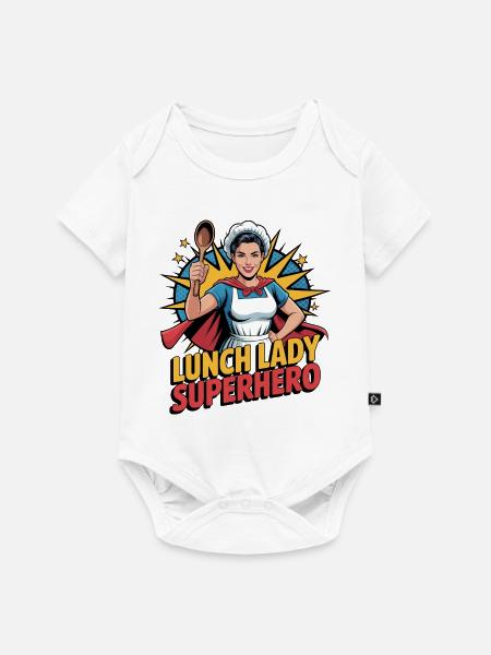 Lunchlady-Superheld - Baby Premium Kurzarmbody - Weiß