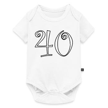 40. 40 ANS. 40e ANNIVERSAIRE. ANNIVERSAIRE 40 ANS. - Body à manches courtes Premium Bébé - blanc - Devant
