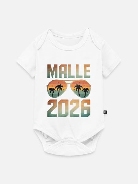 Malle 2026 - Baby Premium Kurzarmbody - Weiß