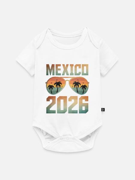 Mexiko 2026 - Baby Premium Kurzarmbody - Weiß