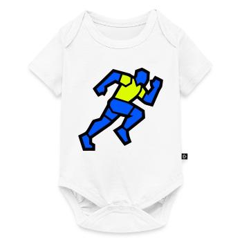 Fast Polygon Runner Marathon Team - Baby Premium short-sleeve bodysuit - white - Front