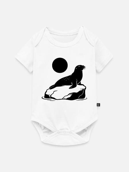Siegel - Baby Premium Kurzarmbody - Weiß