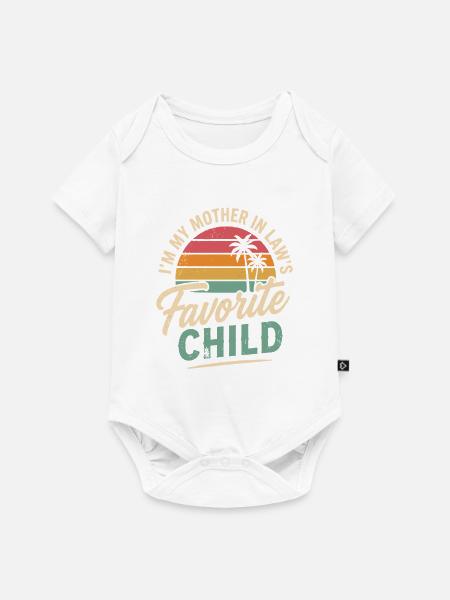 Lieblingskind der Schwiegermutter - Baby Premium Kurzarmbody - Weiß