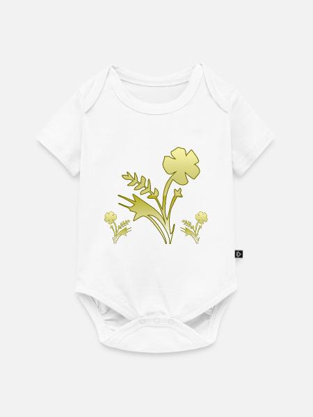 Blumen - Baby Premium Kurzarmbody - Weiß