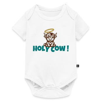 Holy Cow Halo Cartoon - Baby Premium short-sleeve bodysuit - white - Front