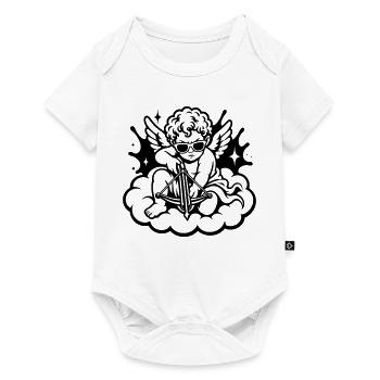 Cupidon Cool avec arbalète et lunettes de soleil - Body à manches courtes Premium Bébé - blanc - Devant