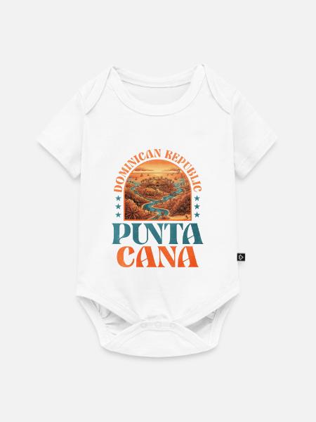 Punta Cana Tropeninsel Design - Baby Premium Kurzarmbody - Weiß