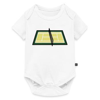 Tennis Court Court Net Geometric - Baby Premium short-sleeve bodysuit - white - Front