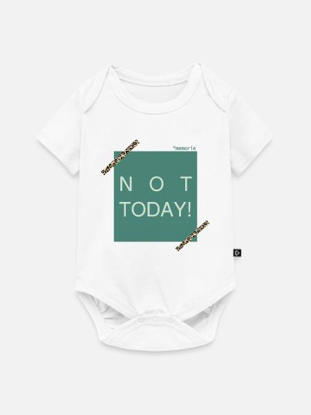 NOT TODAY! Leoparden Akzent - Baby Premium Kurzarmbody - Weiß