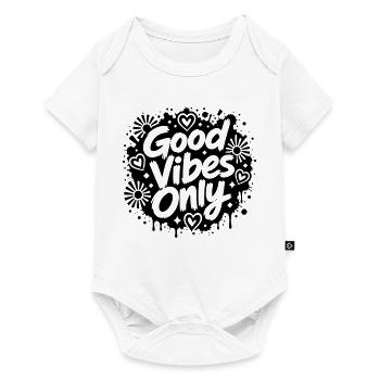 Good Vibe Only Graffiti Motif - Baby Premium short-sleeve bodysuit - white - Front