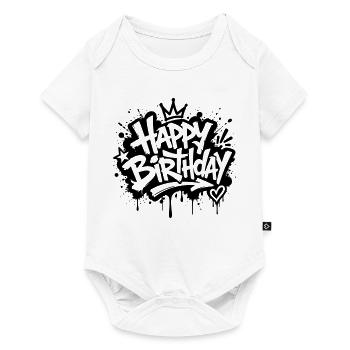 Happy Birthday Graffiti Party Motif - Baby Premium short-sleeve bodysuit - white - Front