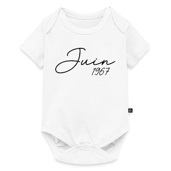 Geburtstag 1967 Juni 1967 Geschenk Juni 1967 - Baby Premium Kurzarmbody - Weiß - Vorne