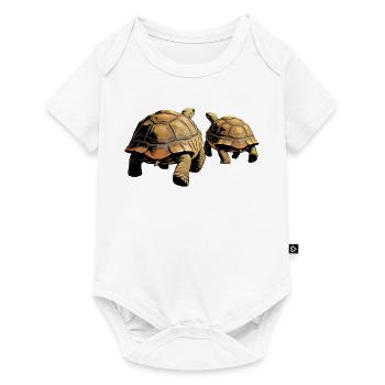 Duo turtles in the evening light - Baby Premium short-sleeve bodysuit - white - Front
