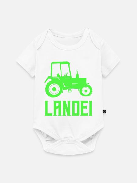 Traktor Silhouette Landei - Baby Premium Kurzarmbody - Weiß
