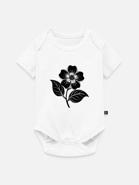 Hartriegelblume - Baby Premium Kurzarmbody - Weiß