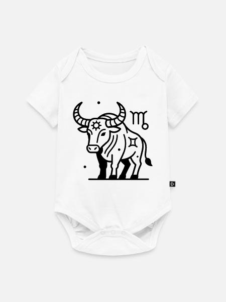 Tierkreiszeichen Stier - Baby Premium Kurzarmbody - Weiß