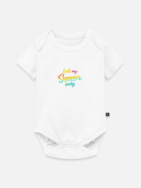 Schau, mein Sommerkörper! - Baby Premium Kurzarmbody - Weiß