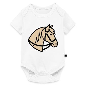 Pony Head Horse Breeder Logo - Baby Premium short-sleeve bodysuit - white - Front