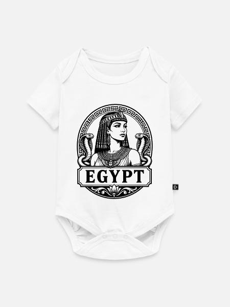 Cleopatra Egypt Königin Nil Pyramiden - Baby Premium Kurzarmbody - Weiß