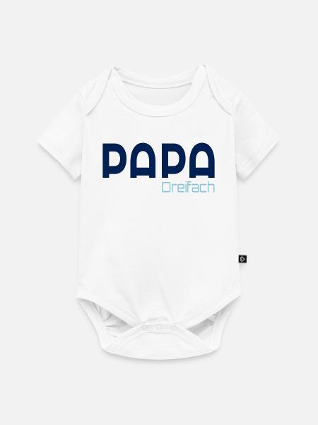 Dreifach Papa - Baby Premium Kurzarmbody - Weiß