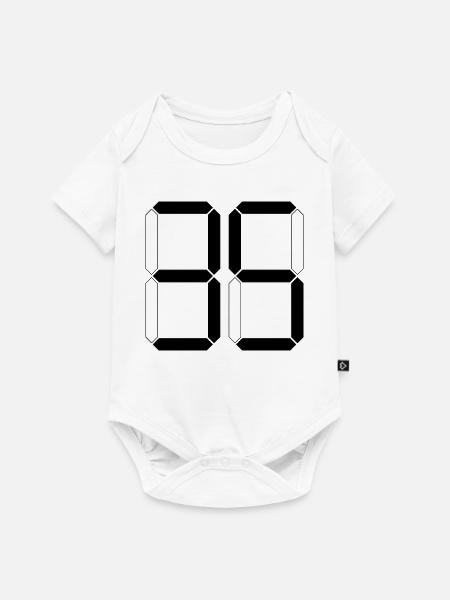 NUMMER 35 Fünfunddreißig Geschenk Digital - Baby Premium Kurzarmbody - Weiß