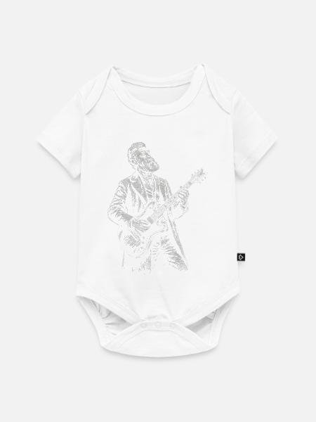 John Brown spielt Gitarre - Baby Premium Kurzarmbody - Weiß