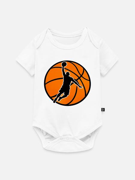 Basketball Power Dunk - Baby Premium Kurzarmbody - Weiß