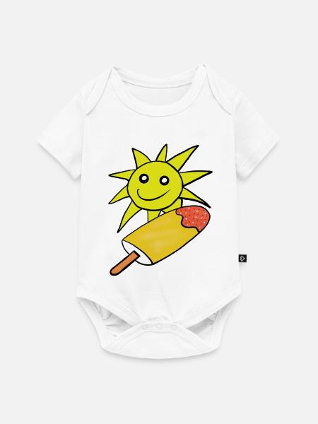 Sommer Sonne Eis Eiskrem Sommerzeit - Baby Premium Kurzarmbody - Weiß