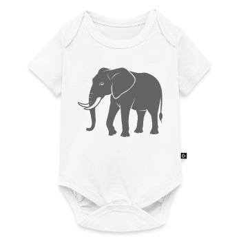 Éléphant - Body à manches courtes Premium Bébé - blanc - Devant
