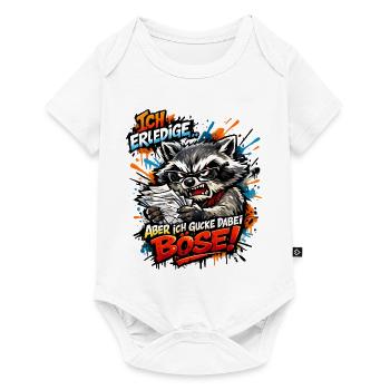 Ich mach das aber ich gucke dabei böse - Baby Premium Kurzarmbody - Weiß - Vorne