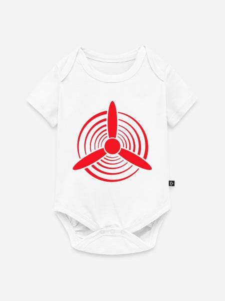 Roter Propeller - Baby Premium Kurzarmbody - Weiß