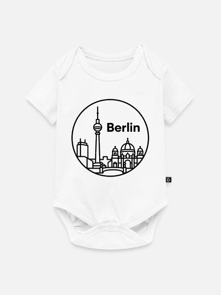 Berlin - Baby Premium Kurzarmbody - Weiß