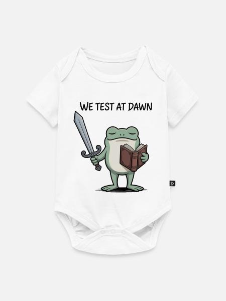Dawn Test Froschritter - Baby Premium Kurzarmbody - Weiß