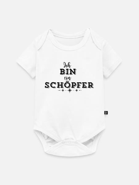 SCHÖPFERKRAFT – Deine Statement Mode - Baby Premium Kurzarmbody - Weiß