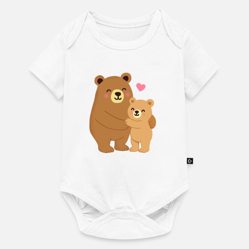 Câlin d’ours - Body à manches courtes Premium Bébé - blanc