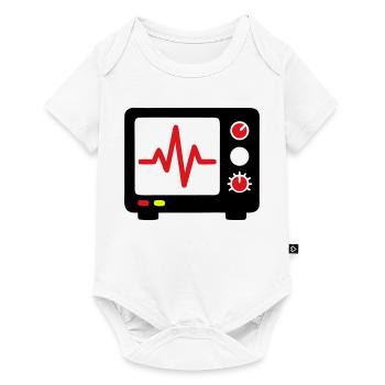 ECG Monitor Heartbeat Medicine - Baby Premium short-sleeve bodysuit - white - Front