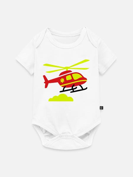 Rettungshubschrauber Notarzt - Baby Premium Kurzarmbody - Weiß