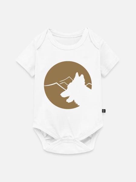 Schäferhund Silhouette im Kreis - Baby Premium Kurzarmbody - Weiß