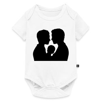 Family Silhouette Parents Children Love Together - Baby Premium short-sleeve bodysuit - white - Front