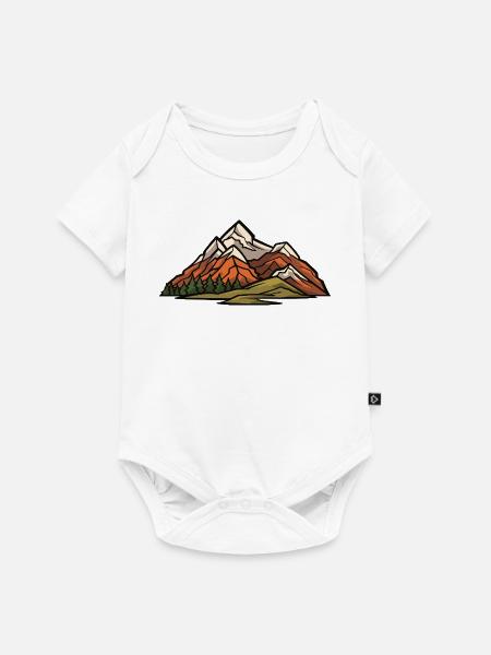 Berge Landschaft - Baby Premium Kurzarmbody - Weiß