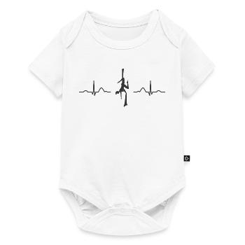 Vertikaltuch Heartbeat Luftakrobatik Aerial Silk - Baby Premium Kurzarmbody - Weiß - Vorne